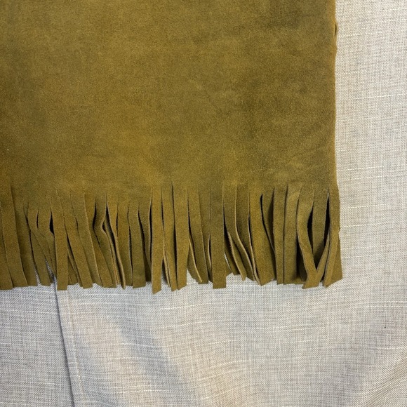 Vintage Gaitan Leather Fringe Vest Made Mexico Small/34 Western Boho Great Shape - Picture 7 of 16